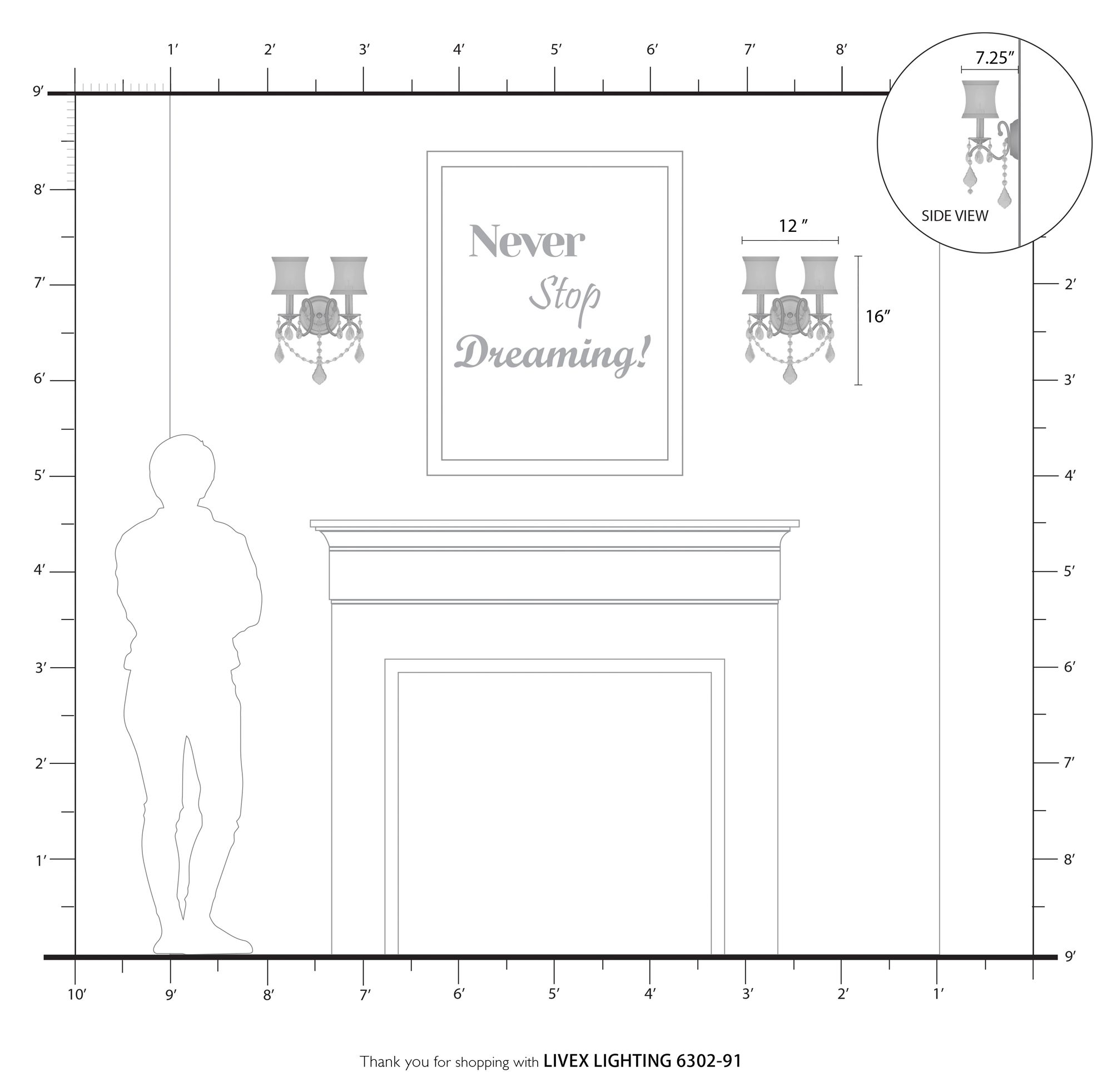 Newcastle 12-in W 2-Light Brushed Nickel Arm Wall Sconce