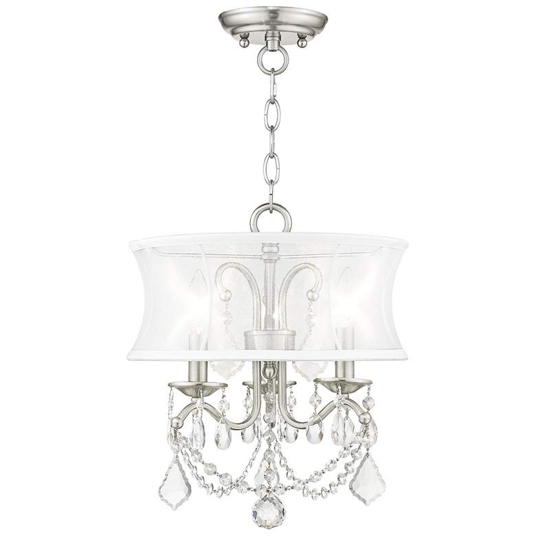 Image 1 Newcastle 13-in Brushed Nickel Vintage Single Drum Pendant
