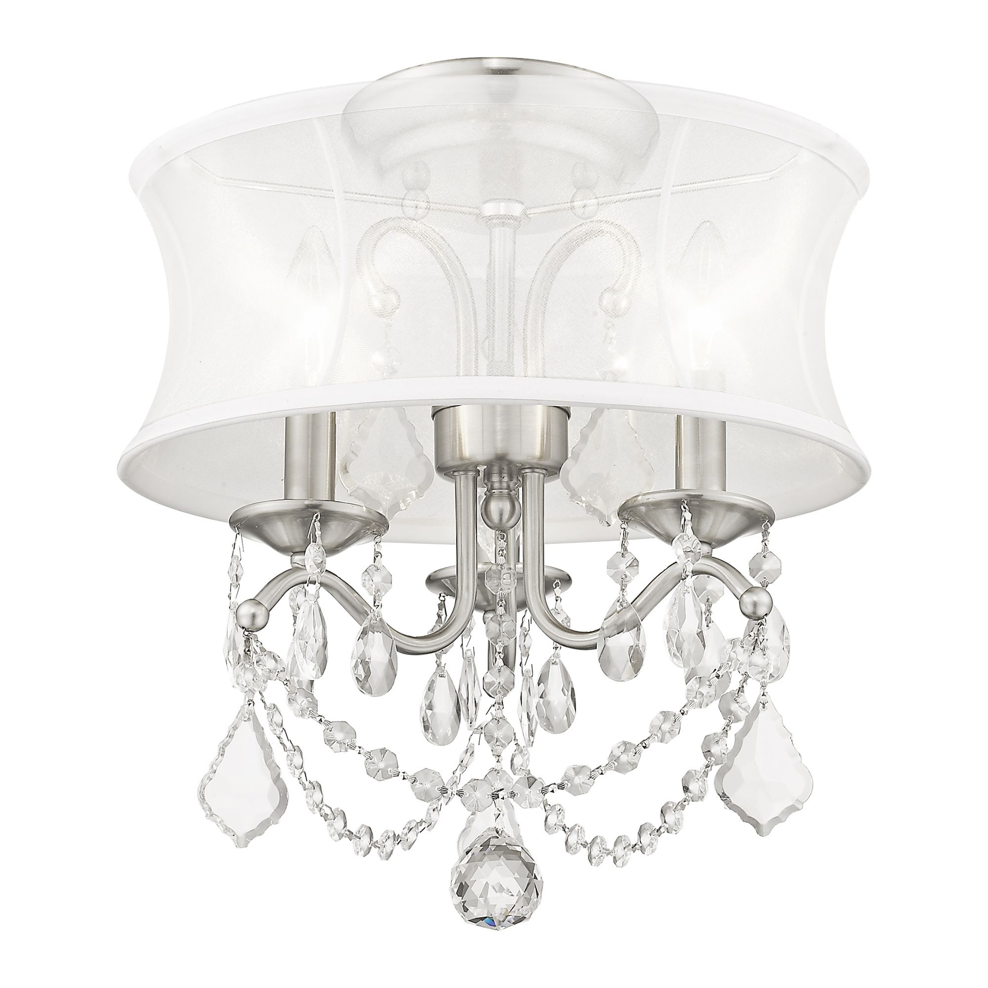 Newcastle 13-in Brushed Nickel Vintage Single Drum Pendant