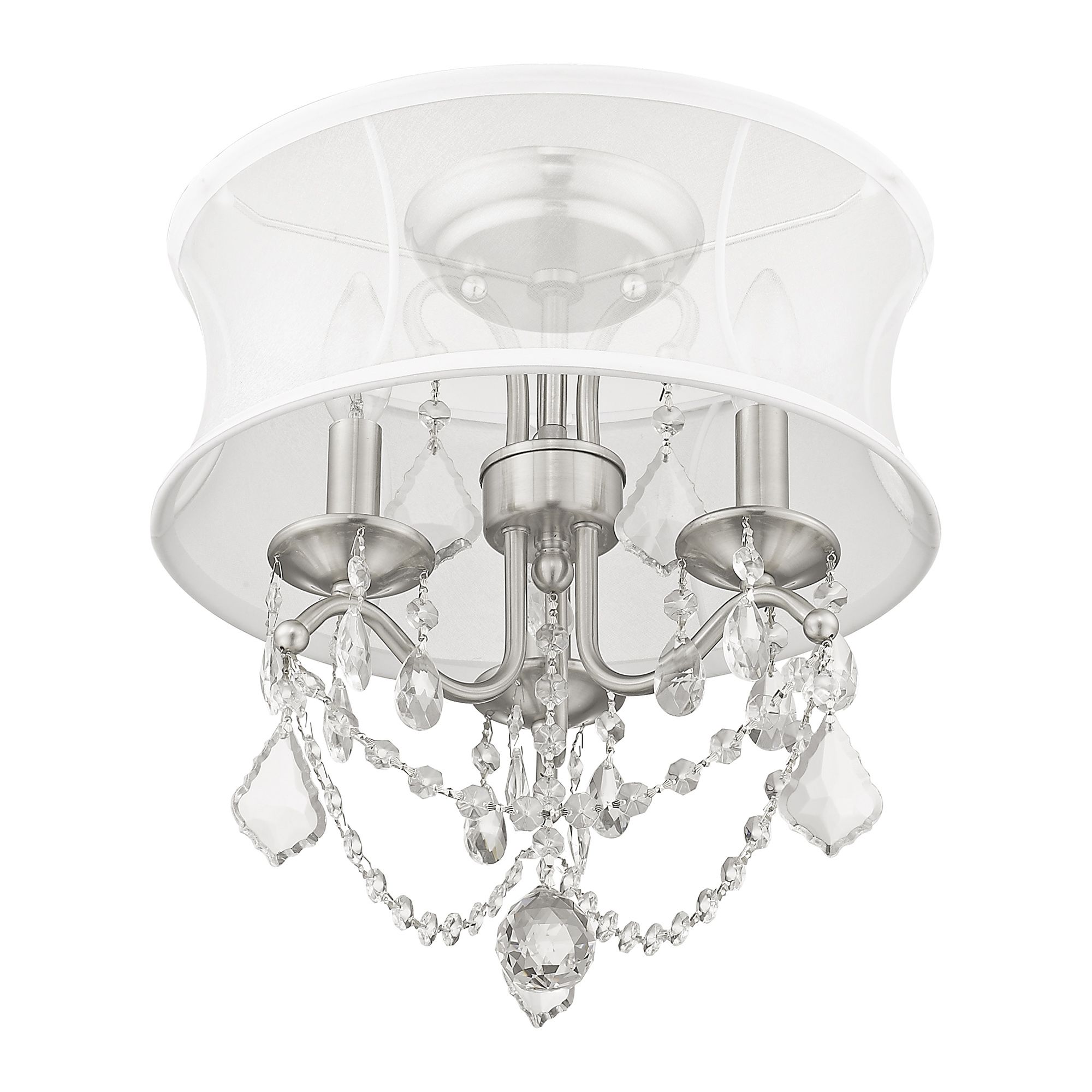 Newcastle 13-in Brushed Nickel Vintage Single Drum Pendant