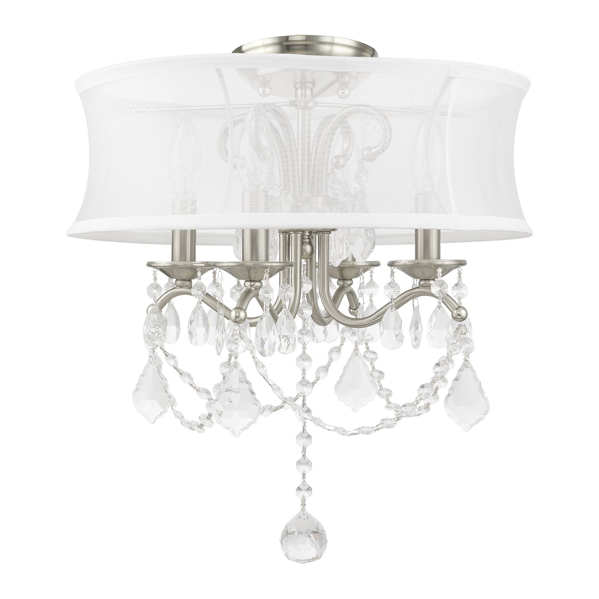 Image 4 Newcastle 16-in Brushed Nickel Vintage Single Drum Pendant more views