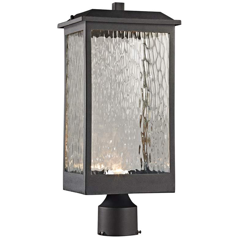Image 1 Newcastle 19" High Matte Black LED Outdoor Post Light