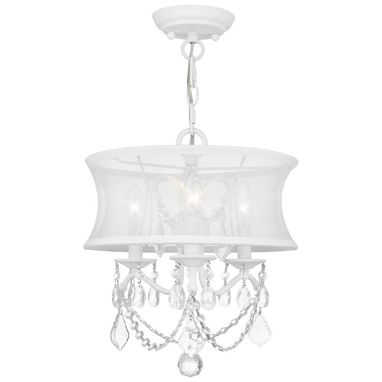 Image 1 Newcastle 3 Light White Chandelier/Ceiling Mount