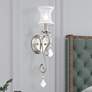 1_Newcastle 4.5-in W 1-Light Brushed Nickel Crystal Accent Arm Wall Sconce