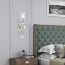 7_Newcastle 4.5-in W 1-Light Brushed Nickel Crystal Accent Arm Wall Sconce more views