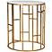Newco Mirrored Gold Accent Table