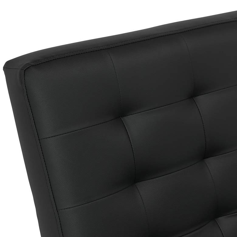 Image 3 Newel Black Leather Accent Chair more views