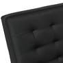 Newel Black Leather Accent Chair