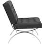 Newel Black Leather Accent Chair