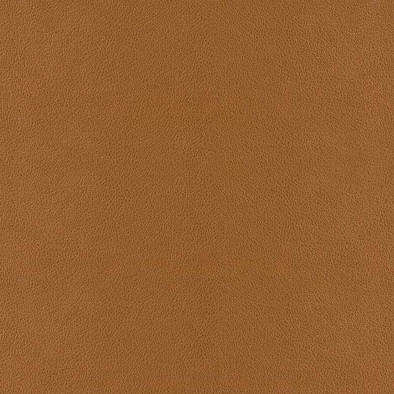 Image 6 Newel Chrome and Caramel Brown Leather Modern Accent Chair more views