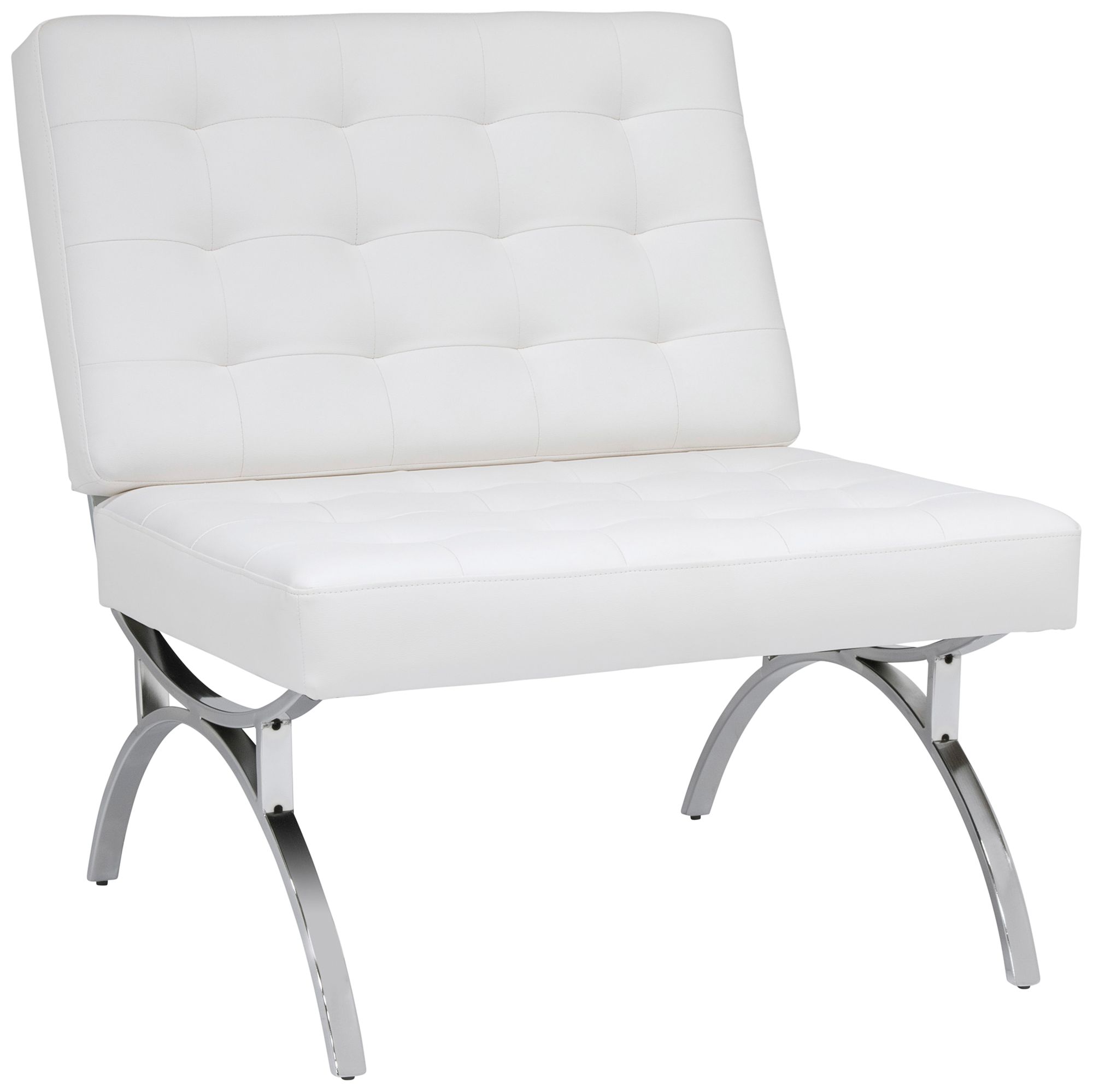 Contemporary white accent discount chair