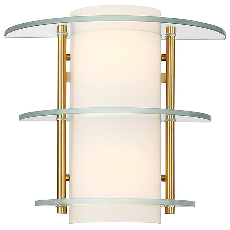 Image 1 Newell 2-Light Wall Sconce in Warm Brass