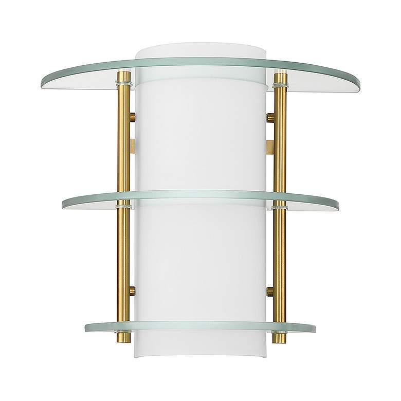 Image 2 Newell 2-Light Wall Sconce in Warm Brass more views