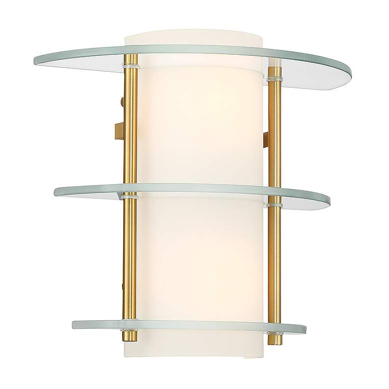 Image 3 Newell 2-Light Wall Sconce in Warm Brass more views