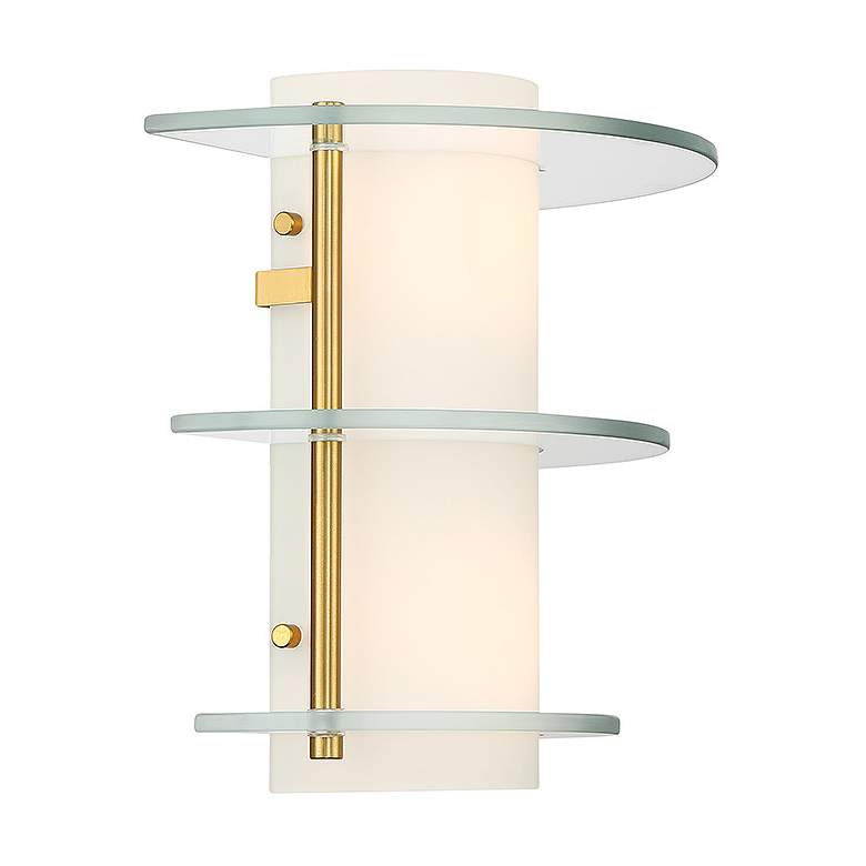 Image 4 Newell 2-Light Wall Sconce in Warm Brass more views