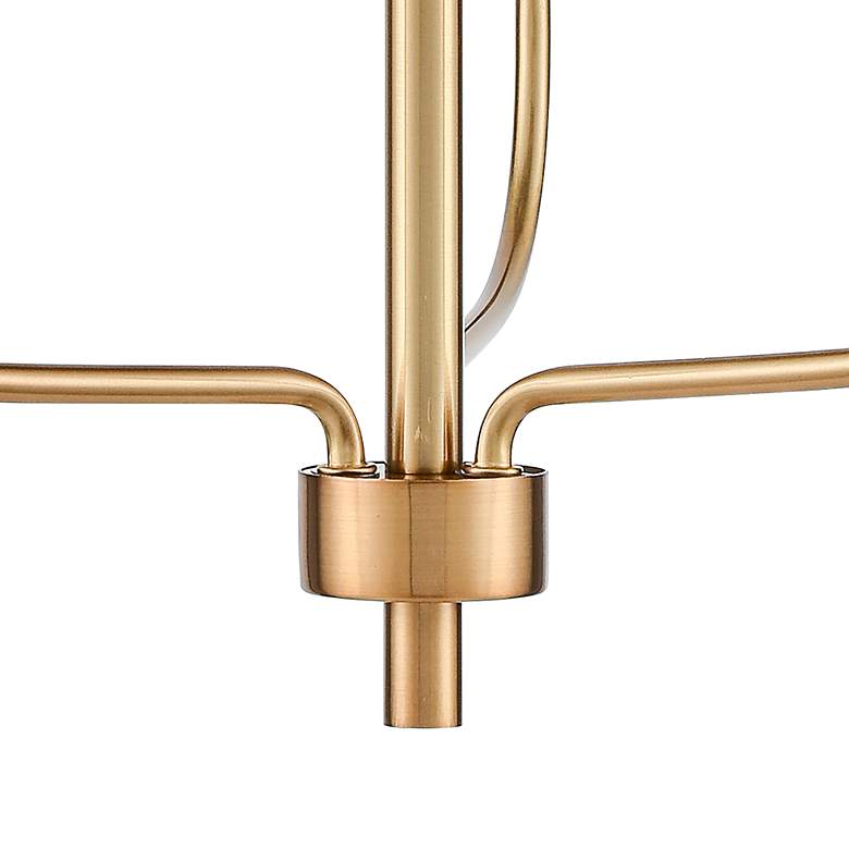Image 4 Newland 17" Wide Satin Brass 3-Light Chandelier more views