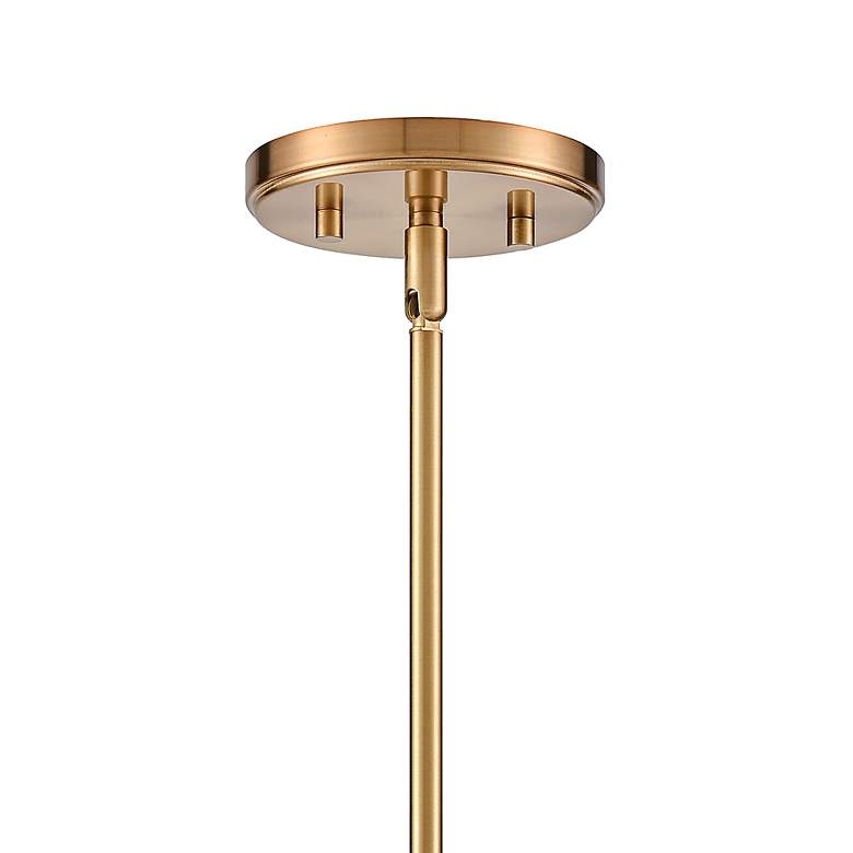 Image 6 Newland 17" Wide Satin Brass 3-Light Chandelier more views