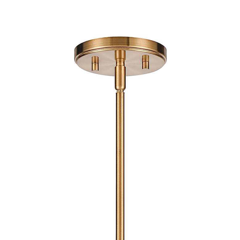 Image 6 Newland 34" Wide Satin Brass Curved Metal 8-Light Chandelier more views