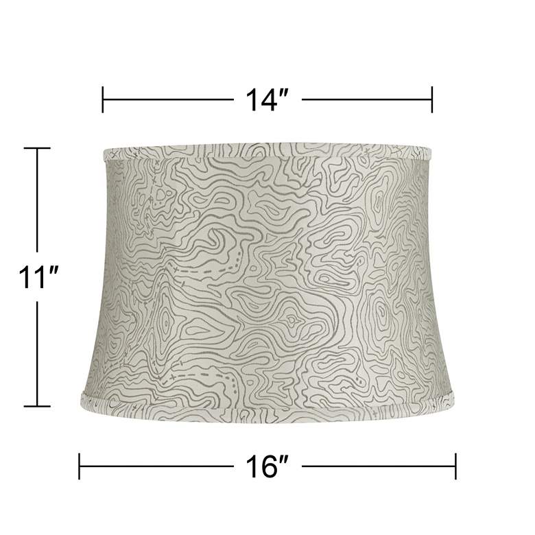 Image 7 Newlin Cream Softback Drum Lamp Shade 14x16x11 (Washer) more views