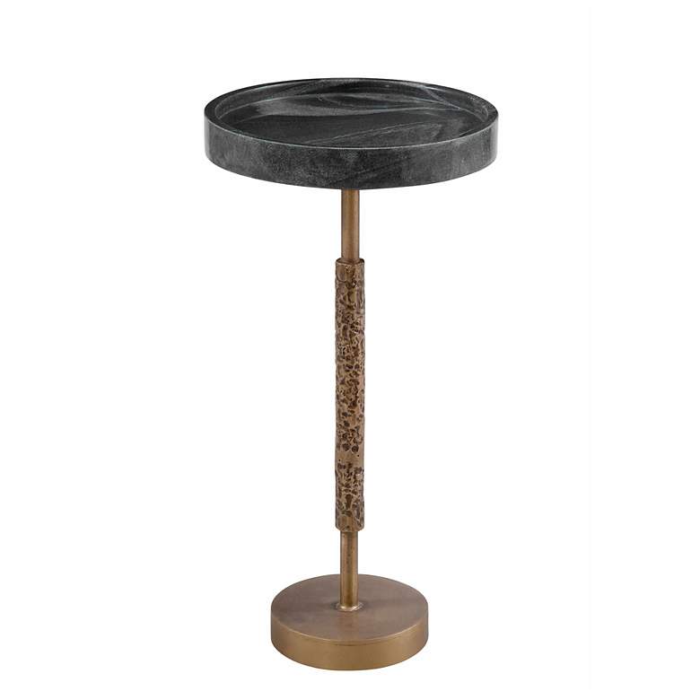 Image 1 Newman 23.5' Tall Marble/Brass Accent Table