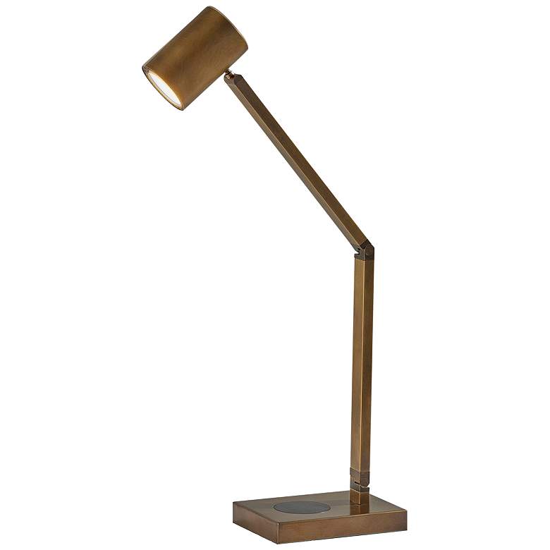 Image 7 Newman Brass Touch Desk Lamp with USB Port Wireless Charging more views
