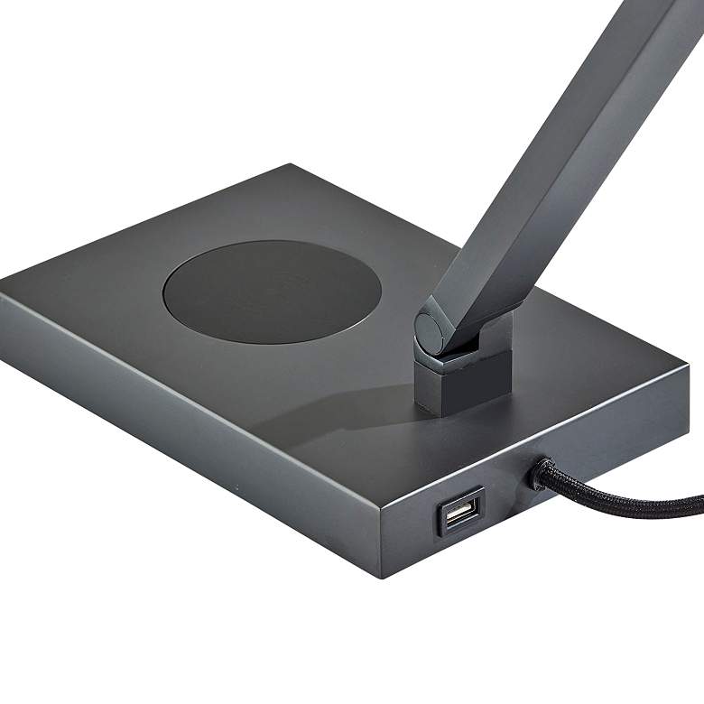 Image 3 Newman Bronze Touch Desk Lamp w/ USB Port Wireless Charging more views