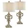 Newman Distressed Gray and Blue Table Lamps Set of 2