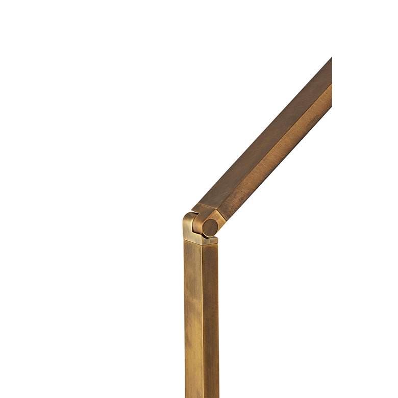Image 6 Newman Lacquered Burnished Brass Metal Touch Task Floor Lamp more views