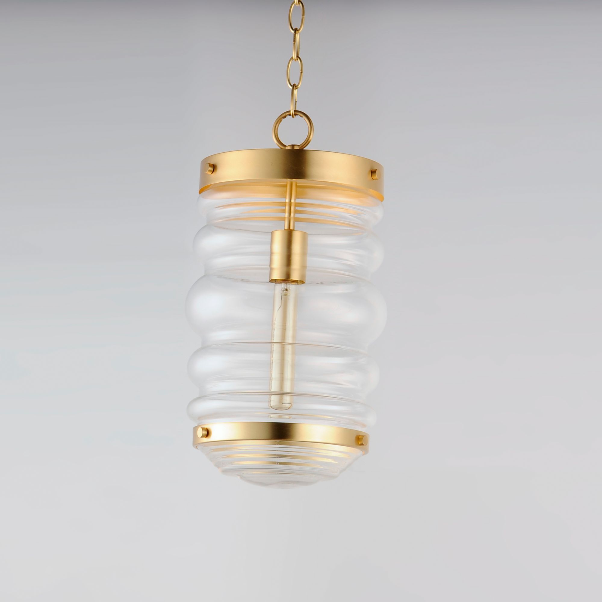 Image 2 Newport 1-Light 9" Wide Satin Brass Pendant Light more views
