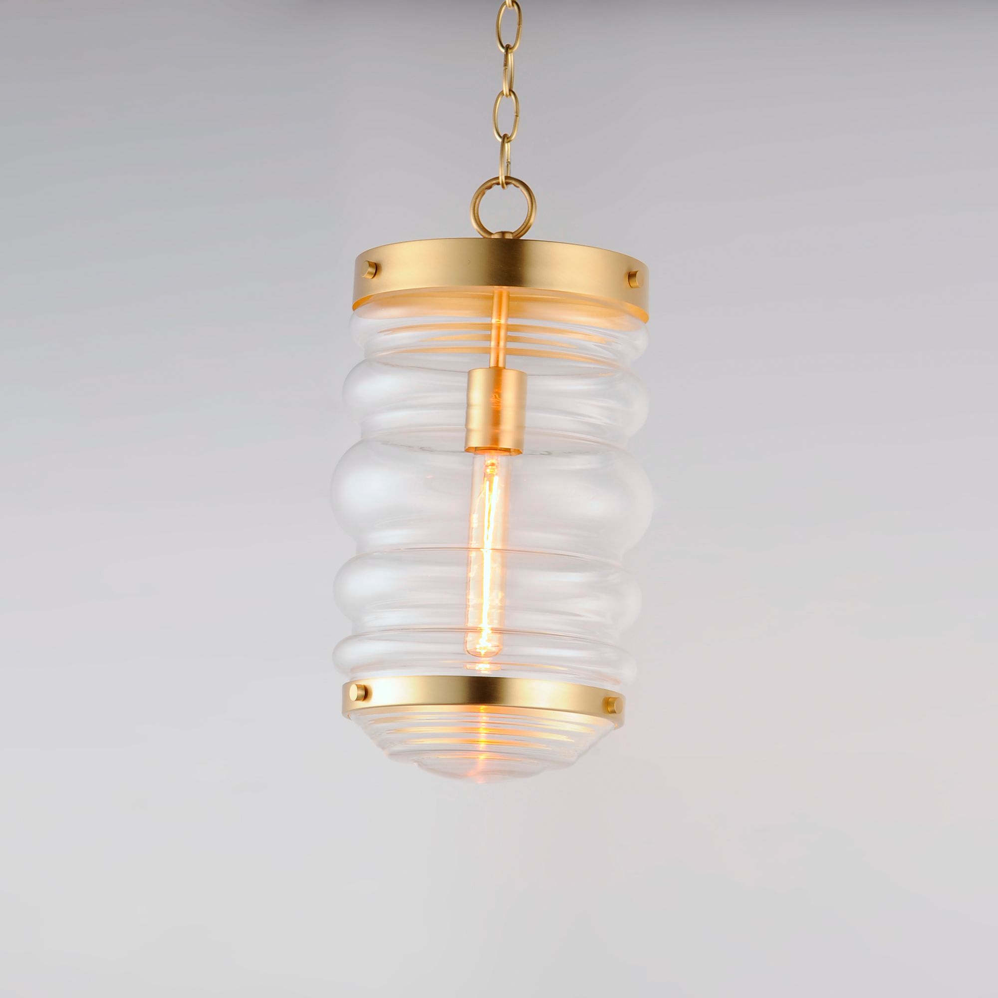 Image 3 Newport 1-Light 9" Wide Satin Brass Pendant Light more views