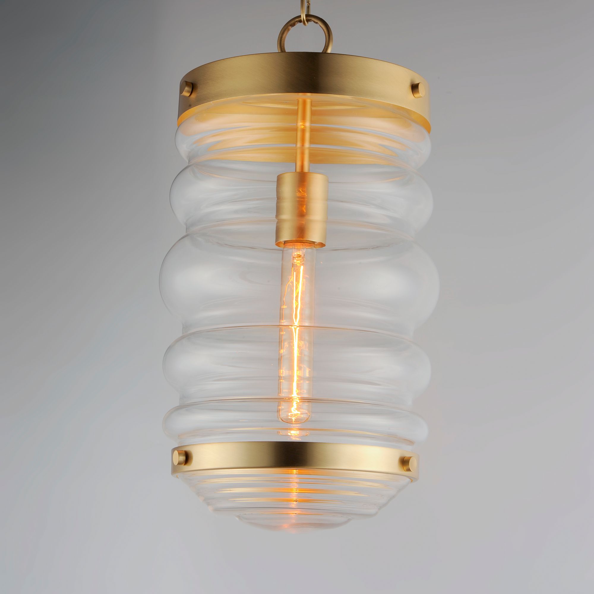 Image 4 Newport 1-Light 9" Wide Satin Brass Pendant Light more views