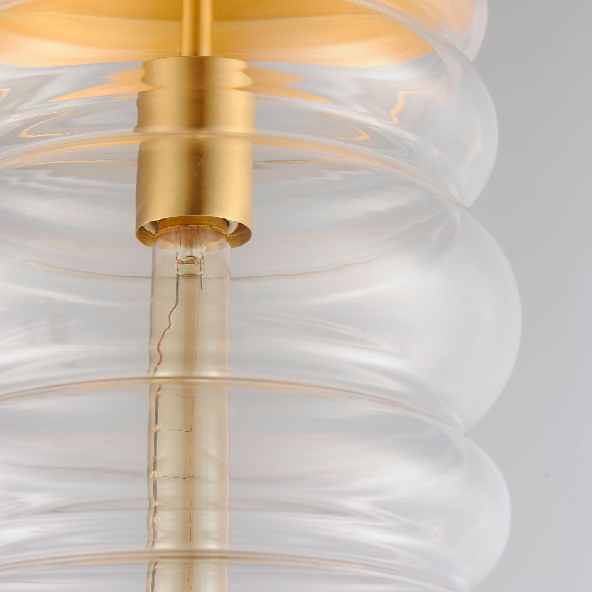 Image 5 Newport 1-Light 9" Wide Satin Brass Pendant Light more views