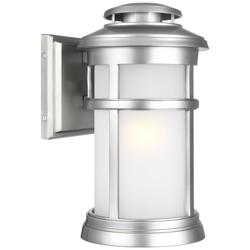 Newport 13&quot; High Painted Brushed Steel Outdoor Wall Light