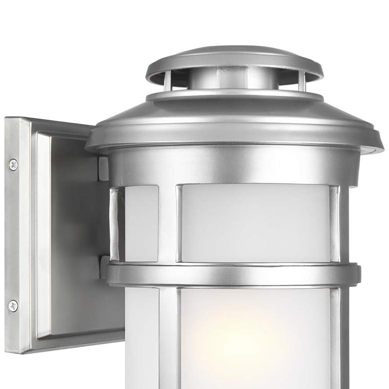 Image 2 Newport 13" High Painted Brushed Steel Outdoor Wall Light more views