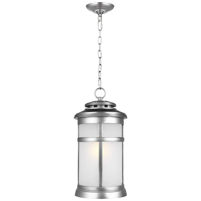 Image 1 Newport 18 1/2"H Painted Brushed Steel Outdoor Hanging Light