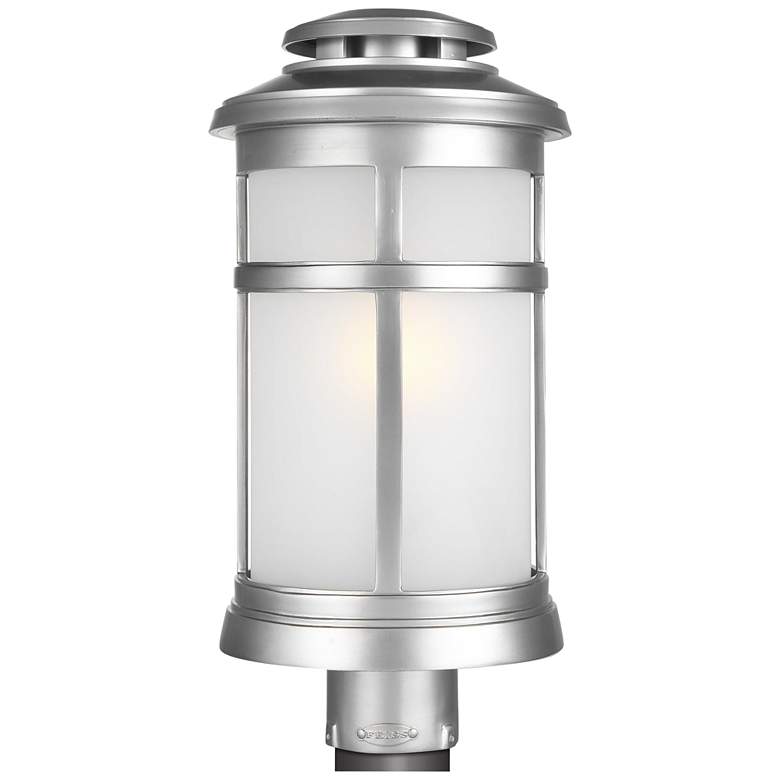 Image 1 Newport 18 1/2"H Painted Brushed Steel Outdoor Post Light