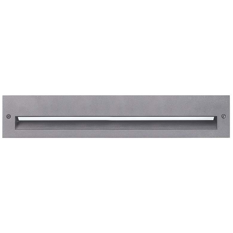 Image 1 Newport 19 1/4 inch Wide Gray LED Outdoor Recessed Step Light