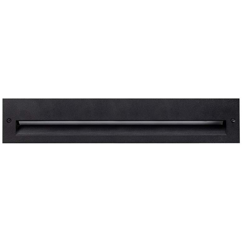 Image 1 Newport 19 1/4 inchW Matte Black LED Outdoor Recessed Step Light