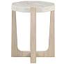 Newport 22" White Marble Scatter Table