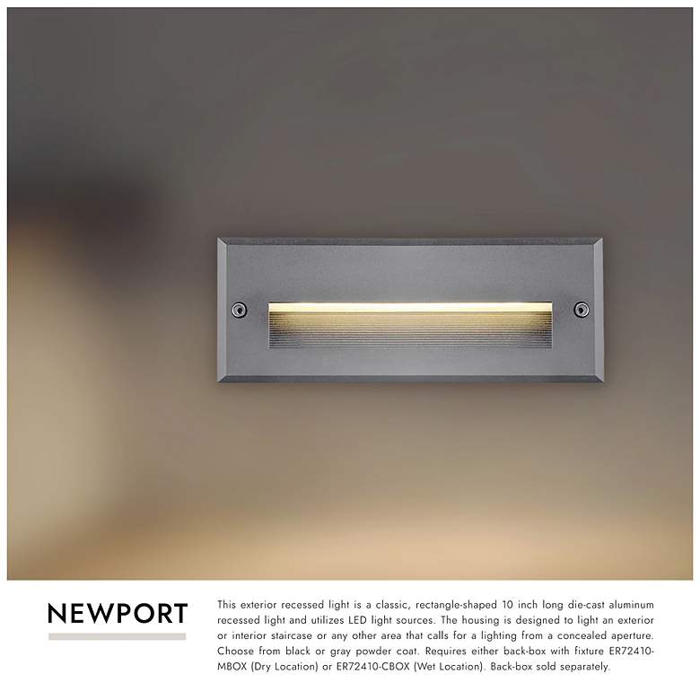 Image 2 Newport 3 3/4" High Black LED Outdoor Wall Light more views