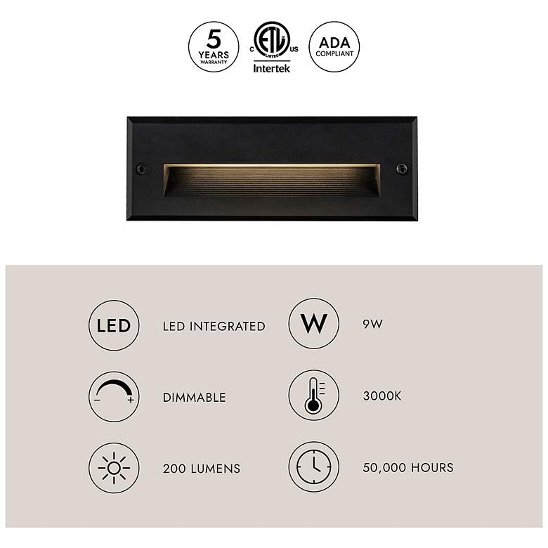 Image 3 Newport 3 3/4" High Black LED Outdoor Wall Light more views