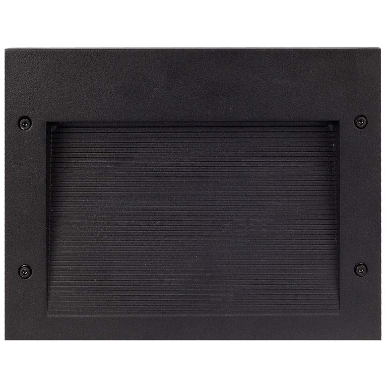 Image 1 Newport 9 3/4 inchW Black Rectangular LED Recessed Step Light