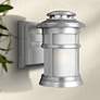 Newport 9" High Painted Brushed Steel Outdoor Wall Light