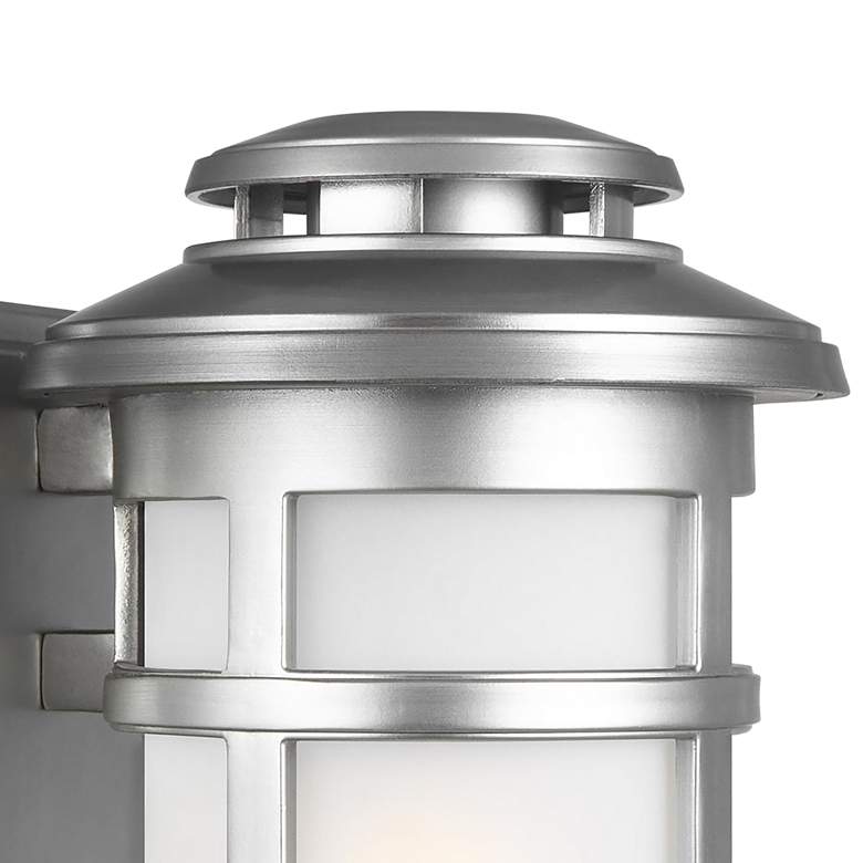 Image 3 Newport 9 inch High Painted Brushed Steel Outdoor Wall Light more views