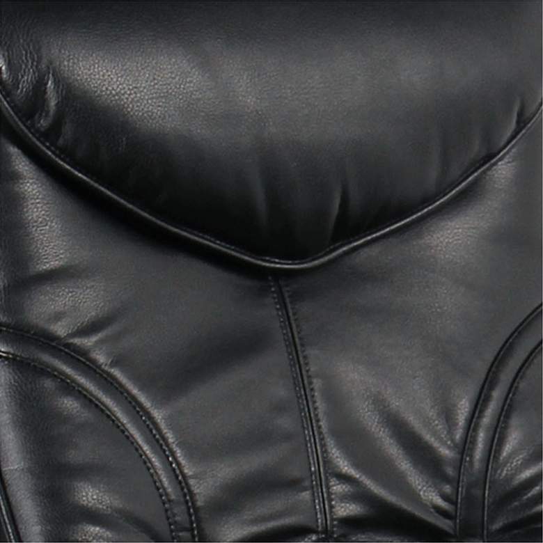 Image 3 Newport Black and Natural Wood 2-Piece Recliner and Table Set more views