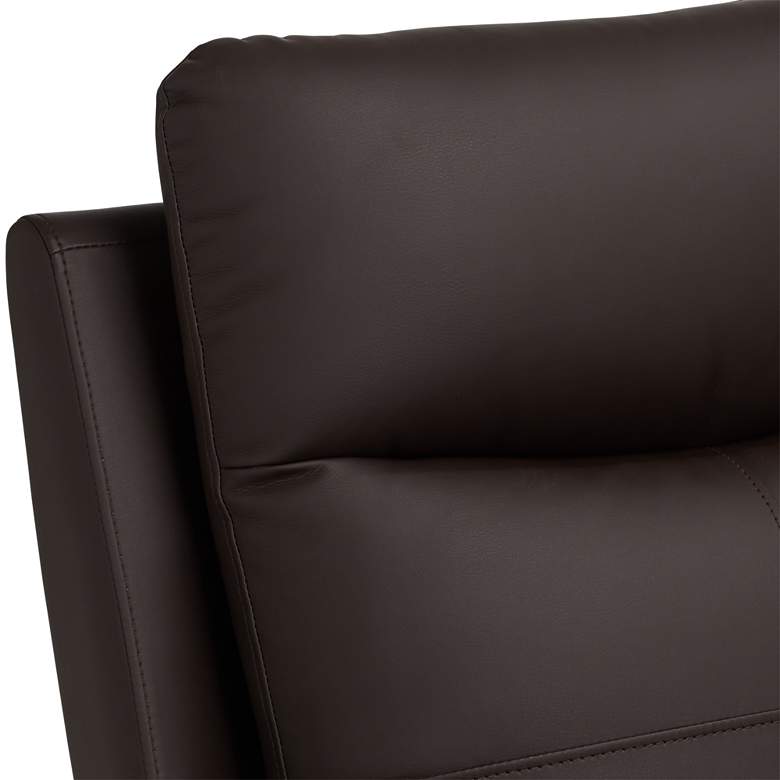 Image 3 Newport Brown Faux Leather Manual Recliner Chair more views