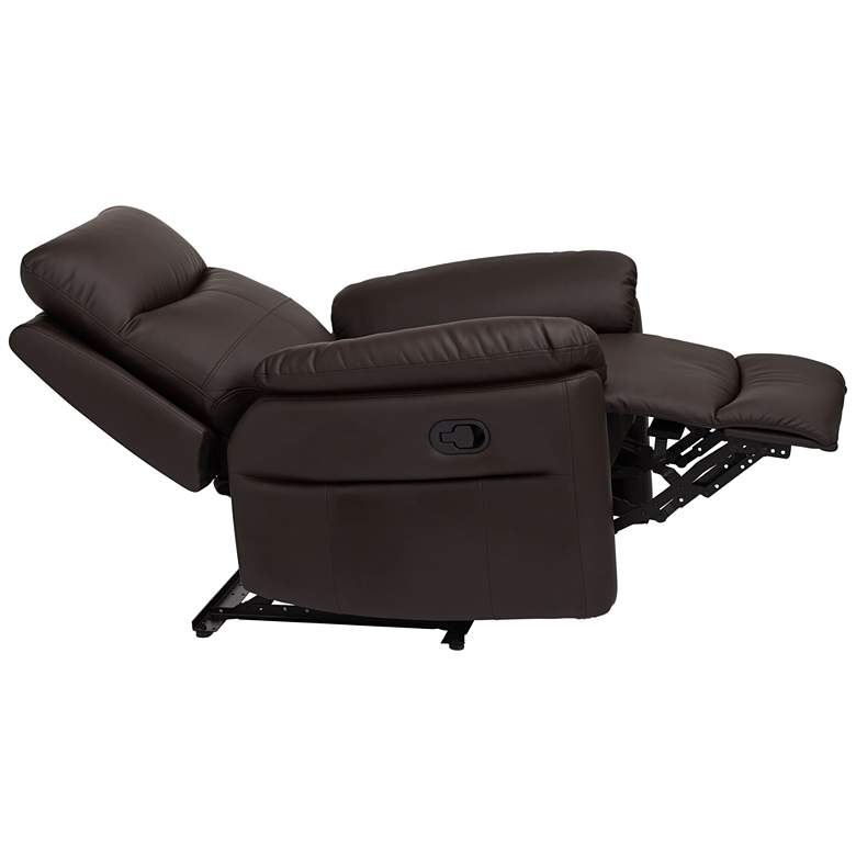 Image 6 Newport Brown Faux Leather Manual Recliner Chair more views