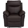 Newport Brown Faux Leather Manual Recliner Chair