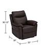 Newport Brown Faux Leather Manual Recliner Chair