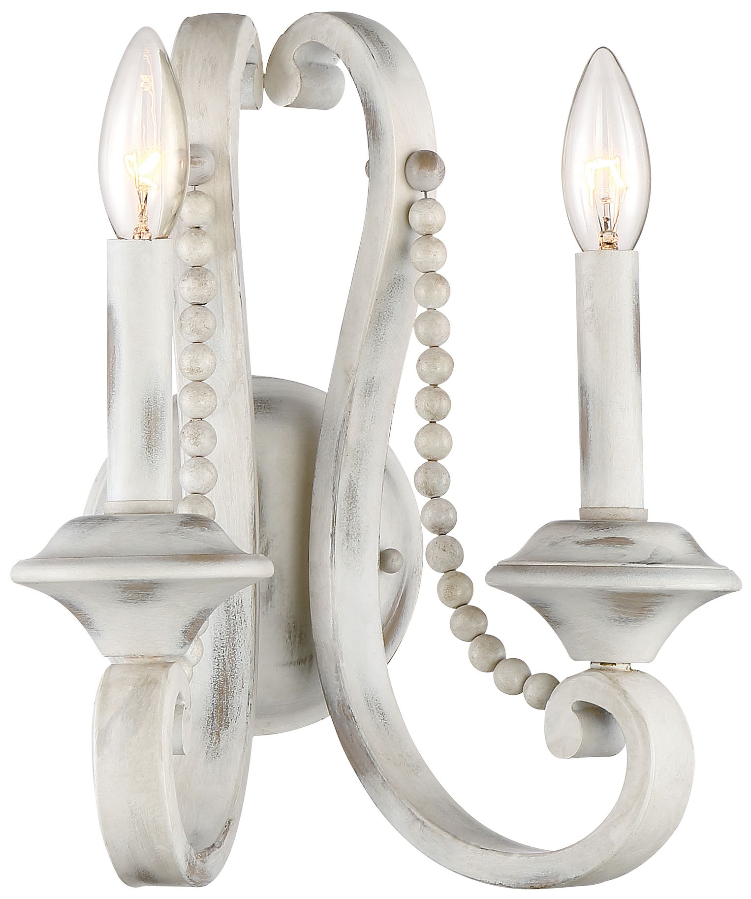 Image 3 Newport Collection 2 Light Bath Bar Coastal Weathered White Finish more views